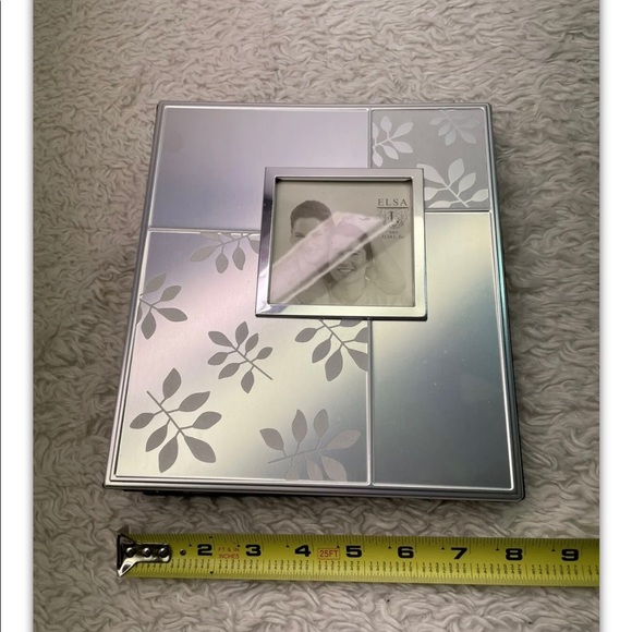 Elsa L Frame Cover Faux Silver Photo Album Wedding Engagement Family 200 4x6 - Picture 4 of 9